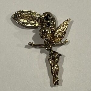 Vintage Tinkerbell Gold Charm From Disneyland
